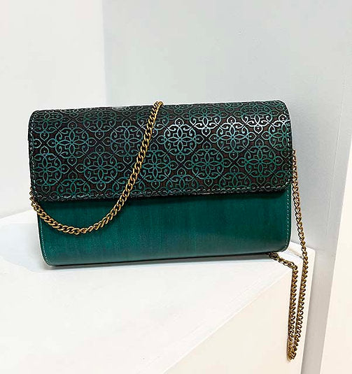 Handcrafted Harmony – Teak Wood & Leather sling bag