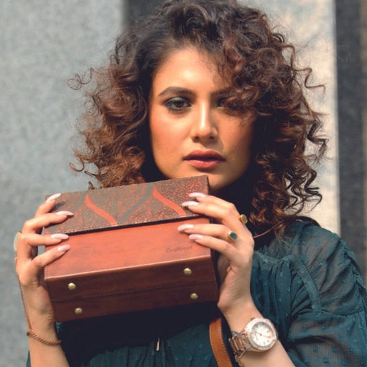 Handcrafted Wood and Leather Sling Bag: Authenticity Never Goes Out of Style