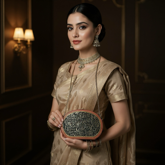 Handcrafted Wooden & Leather clutch – Inspired by Tradition, Made for Today