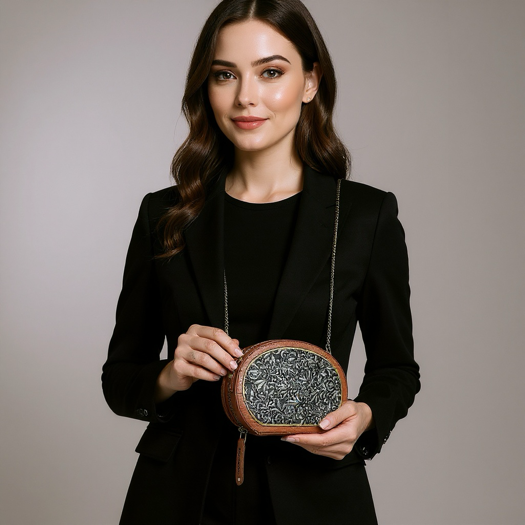 Handcrafted Wooden & Leather clutch – Inspired by Tradition, Made for Today