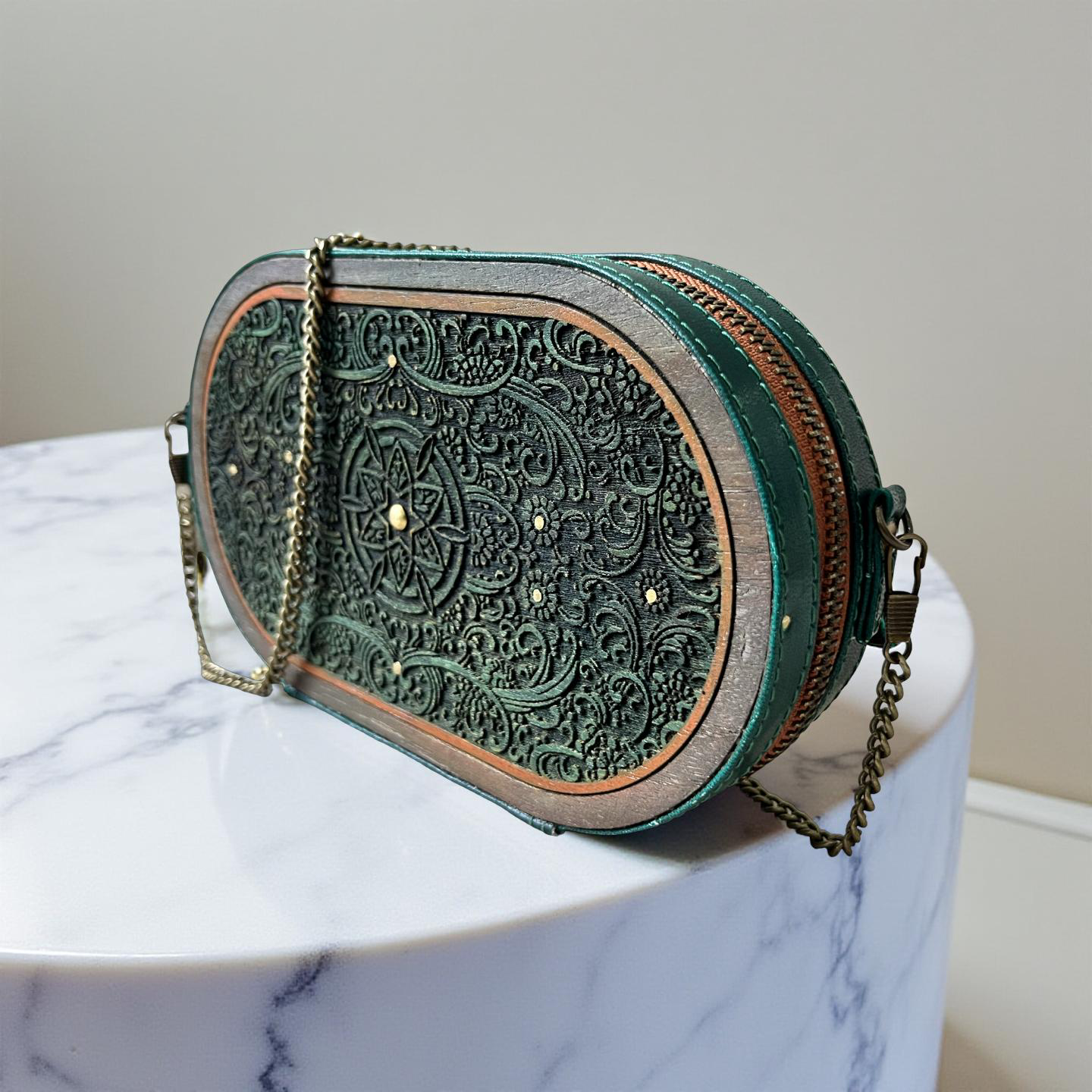 Handcrafted Wooden & Leather clutch – Inspired by Tradition, Made for Today