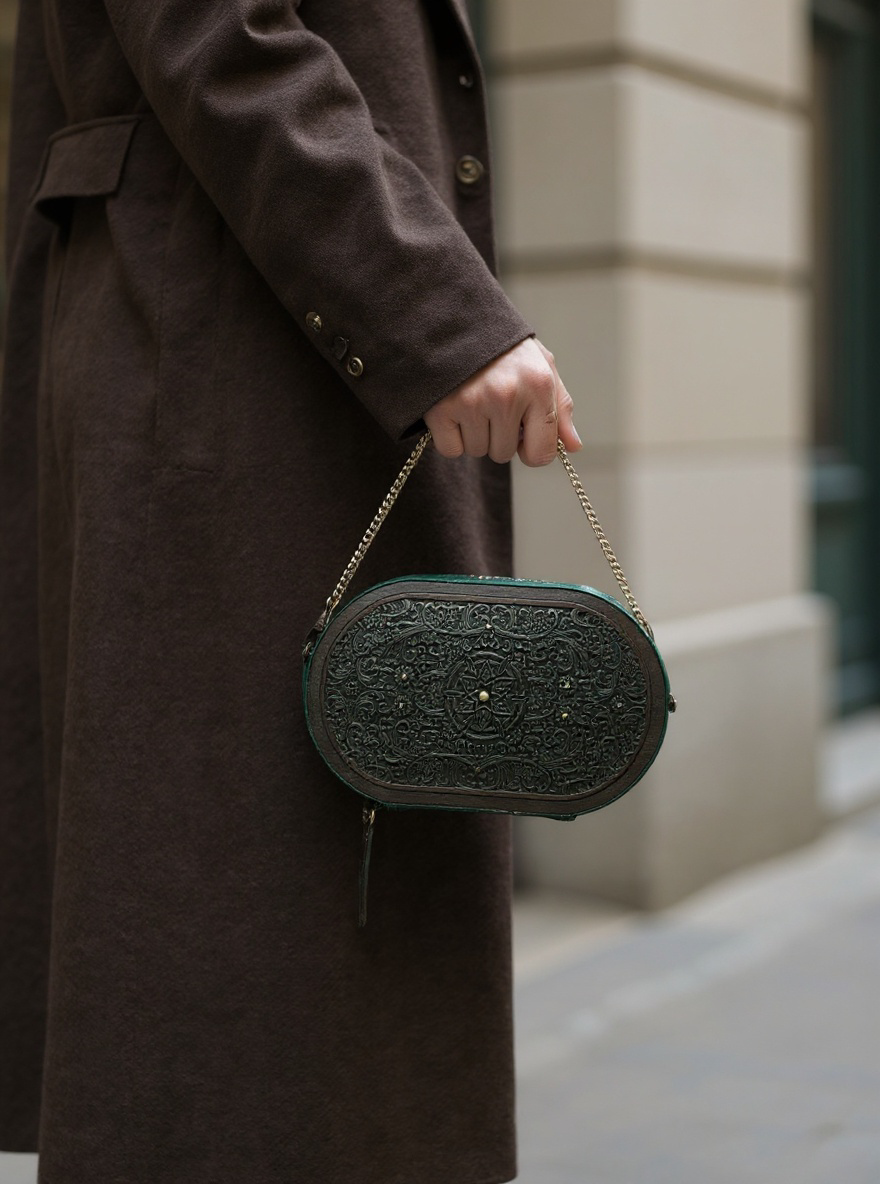 Handcrafted Wooden & Leather clutch – Inspired by Tradition, Made for Today