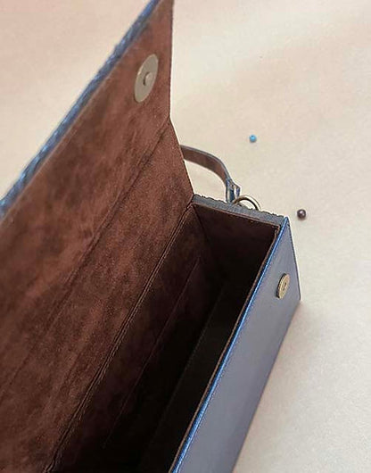 Authenticity in Every Detail – Carved Teak Wood &  Leather Purse