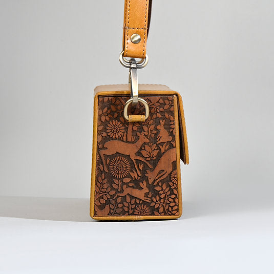 Classic Meets Craft – Handcrafted Teak Wood & Leather Bag