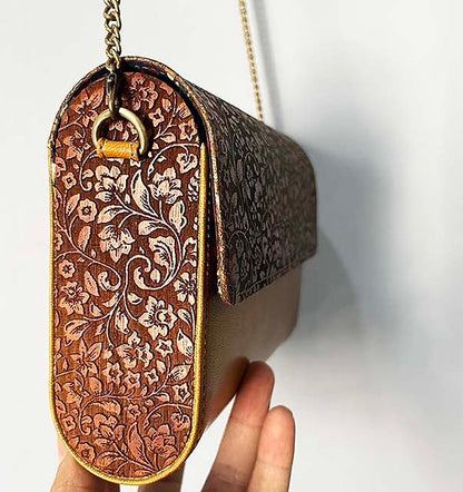 Timeless Craft, Modern Grace – Handcrafted Wooden & Leather sling Bag