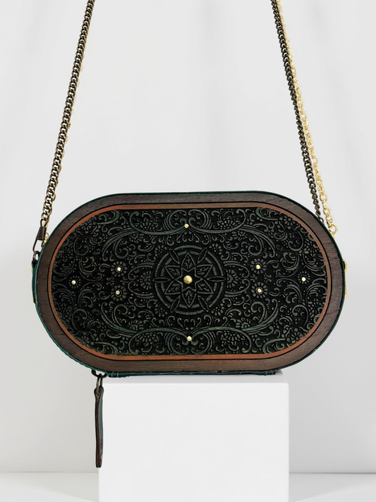 Handcrafted Wooden & Leather clutch – Inspired by Tradition, Made for Today