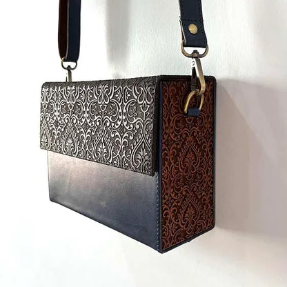 Authenticity in Every Detail – Carved Teak Wood &  Leather Purse