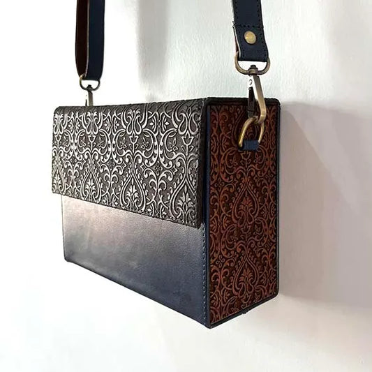Authenticity in Every Detail – Carved Teak Wood &  Leather Purse