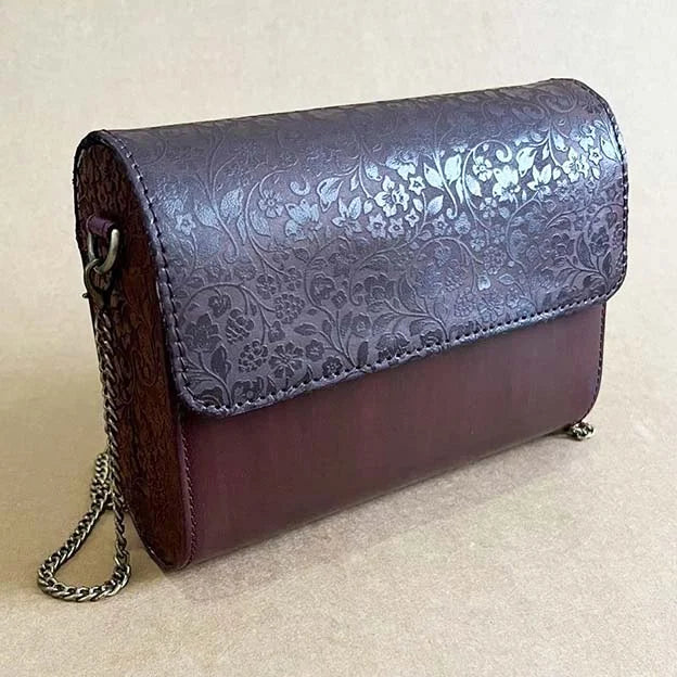 Wood and Leather Sling Bag